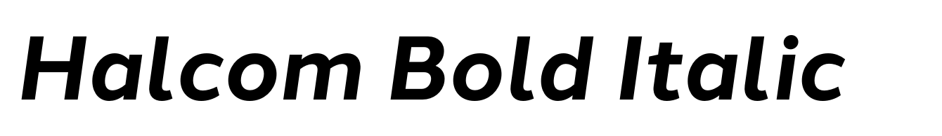 Halcom Bold Italic